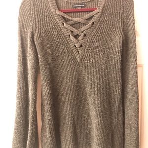 American Eagle cozy lace up sweater